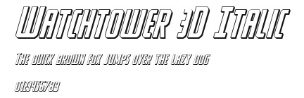Watchtower 3D Italic Preview