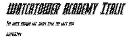 Watchtower Academy Italic Preview