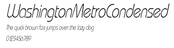 WashingtonMetroCondensed Preview