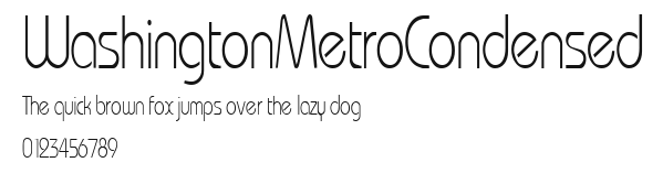 WashingtonMetroCondensed Preview