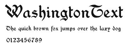 WashingtonText Preview