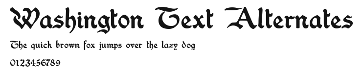 Washington Text Alternates Preview