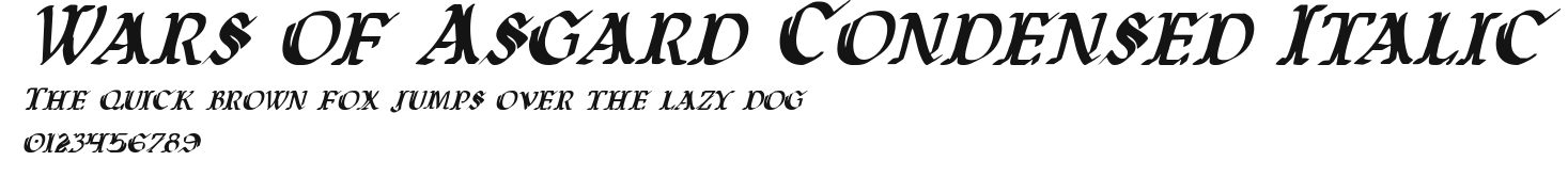 Wars of Asgard Condensed Italic Preview