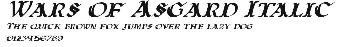 Wars of Asgard Italic Preview