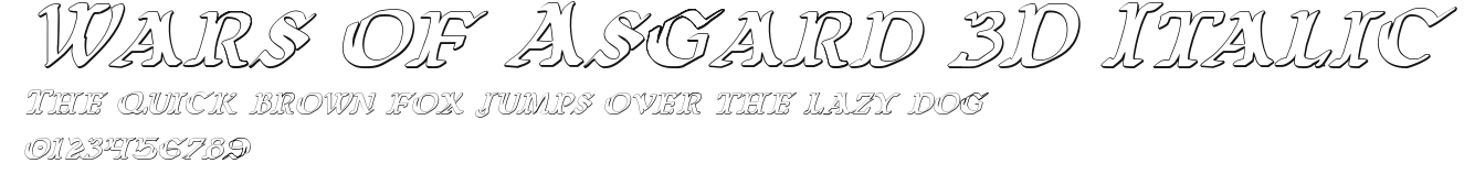 Wars of Asgard 3D Italic Preview