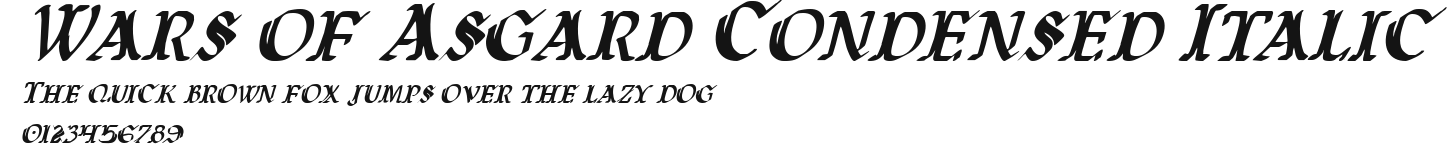 Wars of Asgard Condensed Italic Preview