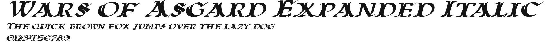 Wars of Asgard Expanded Italic Preview