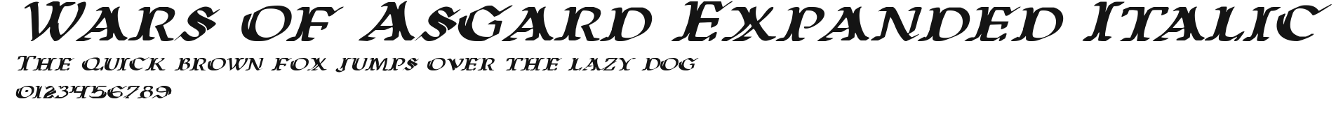 Wars of Asgard Expanded Italic Preview