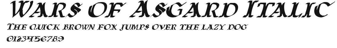 Wars of Asgard Italic Preview
