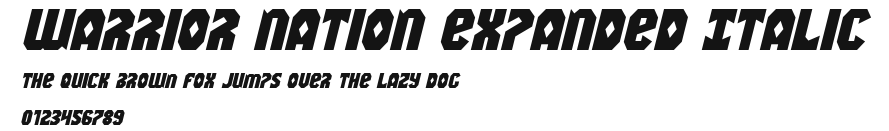 Warrior Nation Expanded Italic Preview
