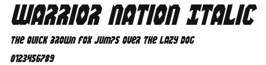 Warrior Nation Italic Preview