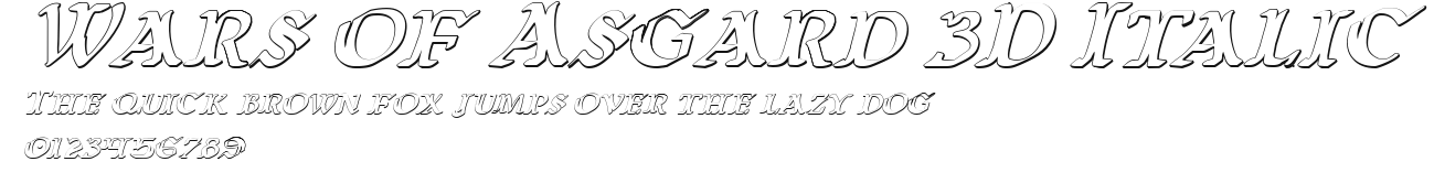 Wars of Asgard 3D Italic Preview