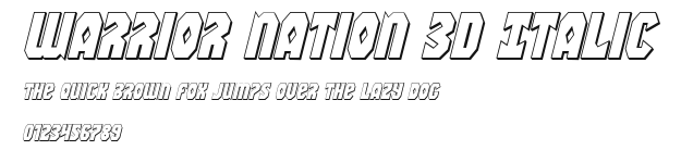 Warrior Nation 3D Italic Preview