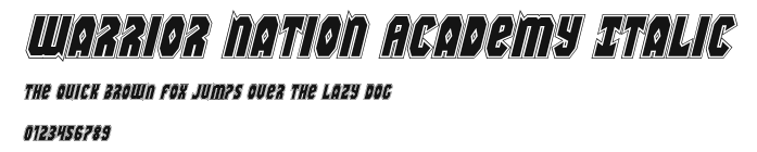 Warrior Nation Academy Italic Preview