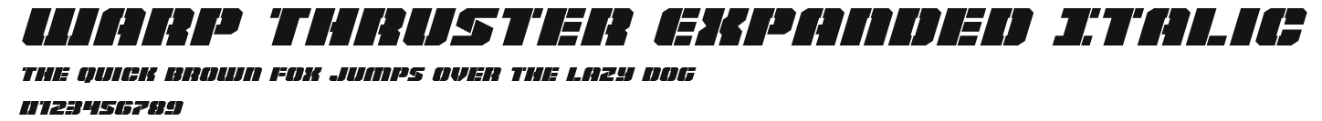 Warp Thruster Expanded Italic Preview