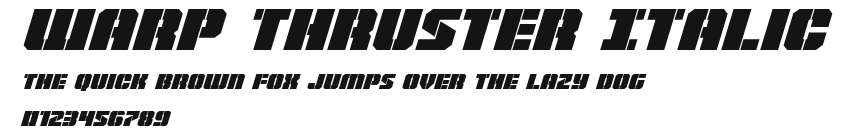 Warp Thruster Italic Preview