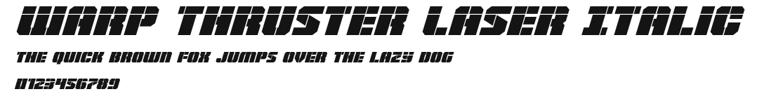 Warp Thruster Laser Italic Preview