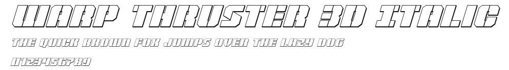 Warp Thruster 3D Italic Preview