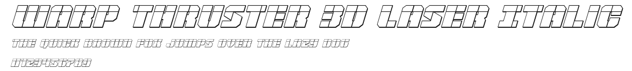 Warp Thruster 3D Laser Italic Preview
