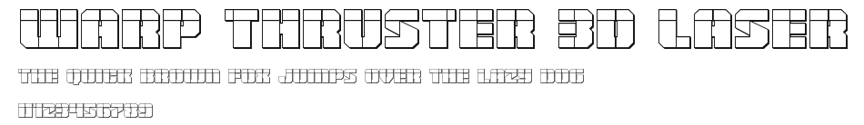 Warp Thruster 3D Laser Preview