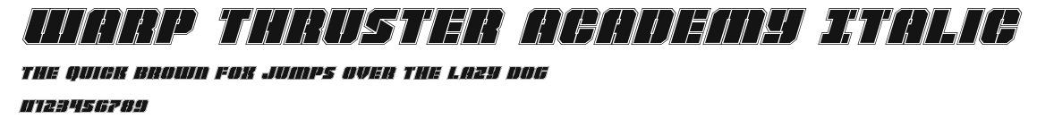 Warp Thruster Academy Italic Preview