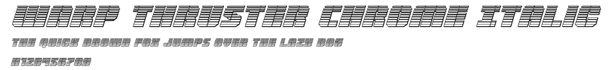 Warp Thruster Chrome Italic Preview