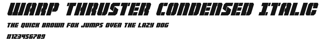 Warp Thruster Condensed Italic Preview