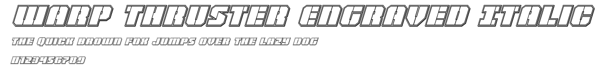 Warp Thruster Engraved Italic Preview