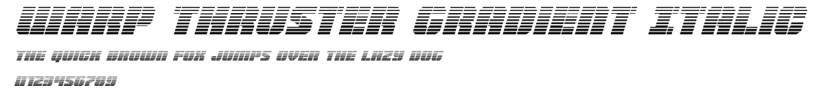 Warp Thruster Gradient Italic Preview