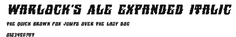 Warlock's Ale Expanded Italic Preview