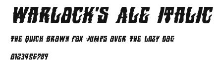 Warlock's Ale Italic Preview