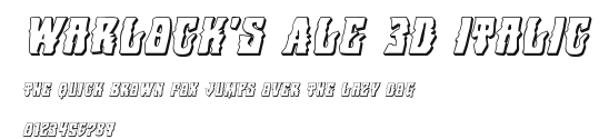 Warlock's Ale 3D Italic Preview