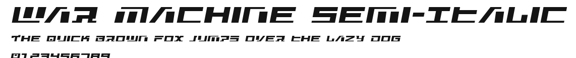 War Machine Semi-Italic Preview