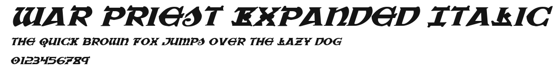 War Priest Expanded Italic Preview