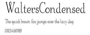 WaltersCondensed Preview