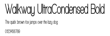 Walkway UltraCondensed Bold Preview