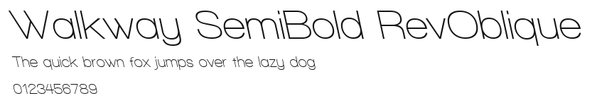 Walkway SemiBold RevOblique Preview