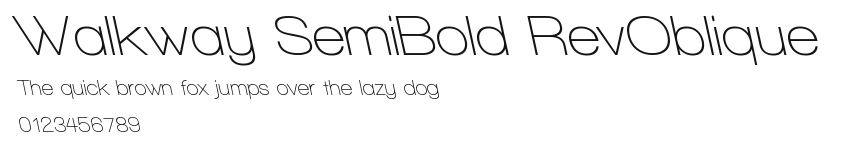 Walkway SemiBold RevOblique Preview