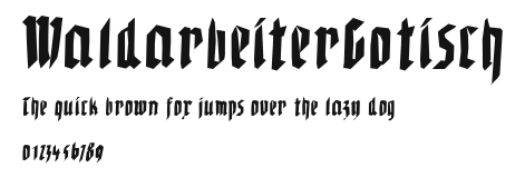 WaldarbeiterGotisch Preview
