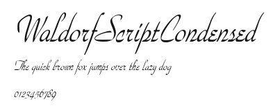 WaldorfScriptCondensed Preview