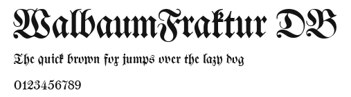 WalbaumFraktur DB Preview