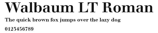 Walbaum LT Roman Preview