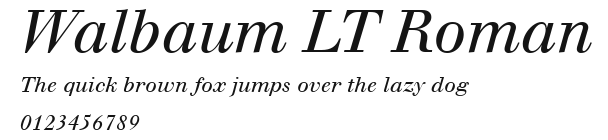 Walbaum LT Roman Preview