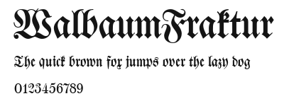 WalbaumFraktur Preview