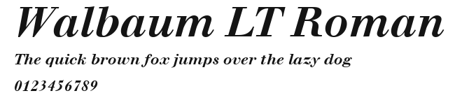 Walbaum LT Roman Preview