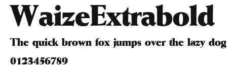 WaizeExtrabold Preview