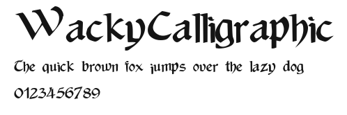 WackyCalligraphic Preview
