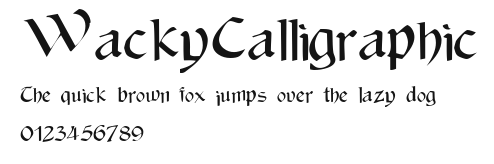 WackyCalligraphic Preview