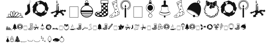Xmas Font Dingbats Preview