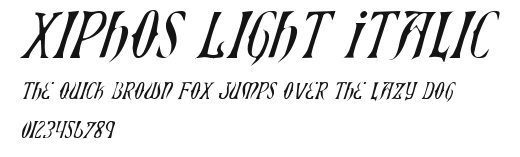Xiphos Light Italic Preview